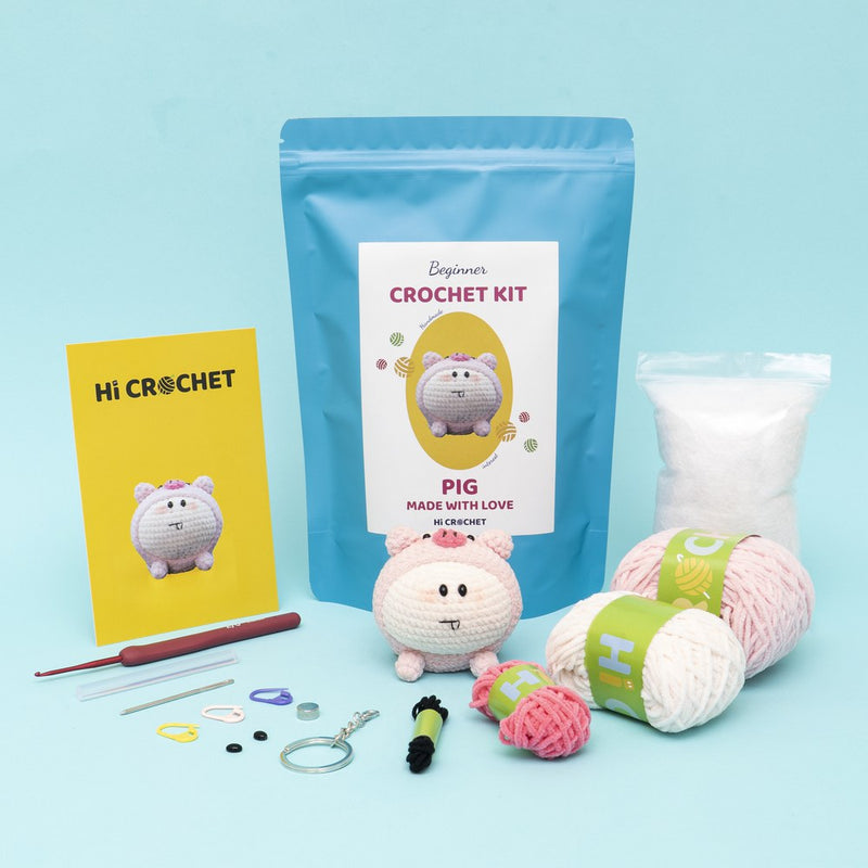 12 Chinese Zodiac Pig Crochet Kit