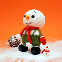 A Cute Christmas Snowman Crochet Kit