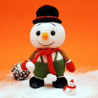 A Cute Christmas Snowman Crochet Kit