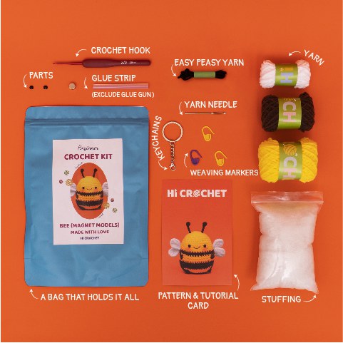 Beginner Bee Crochet Kit