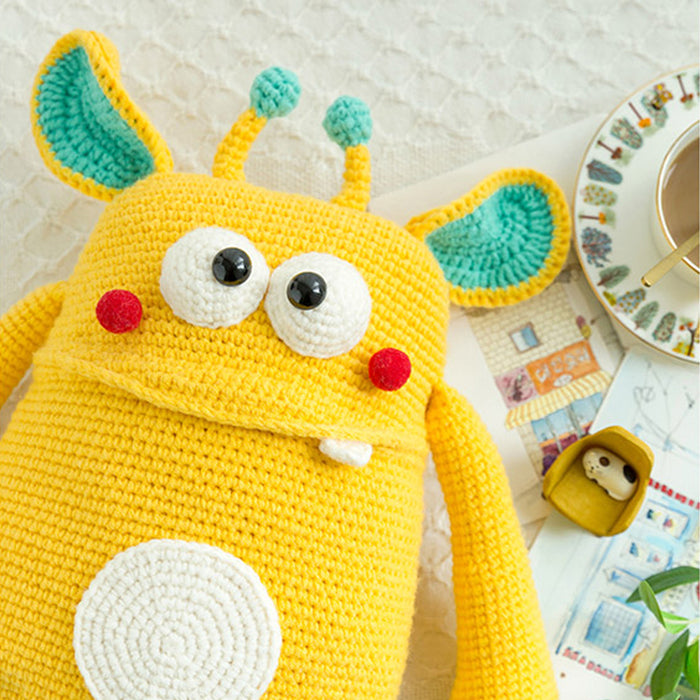 Animal Monster Pillow Blanket Crochet Kit