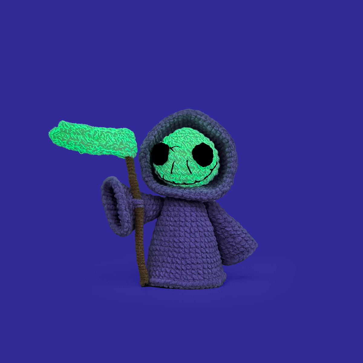 Halloween Purple Grim Reaper luminescent Crocheted Kit