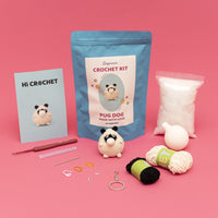 Press Bubble Pug Dog Crochet Kit