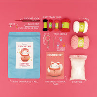 Lucky Cat Crochet Kit with Magnet