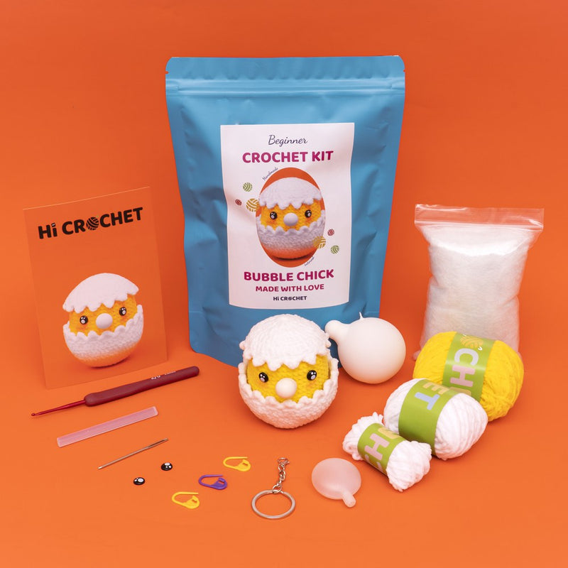 Bubble Egg Chick Crochet Kit