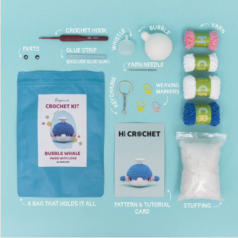 Bubble Whale Crochet Kit