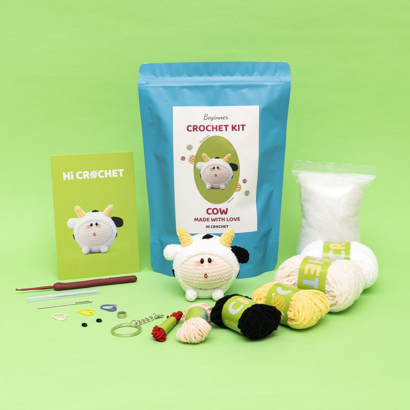 12 Chinese Zodiac Cow Crochet Kit