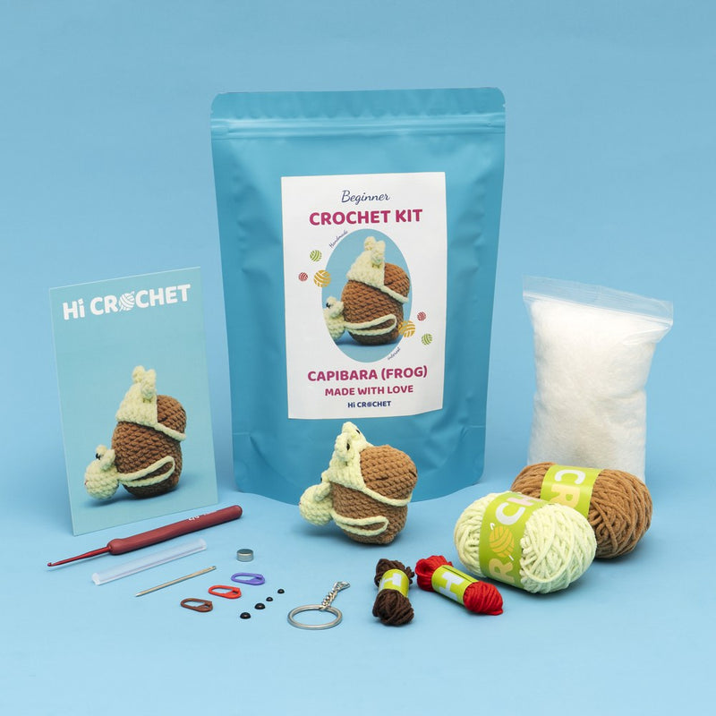 Bee Capybara Crochet Kit with Magnet