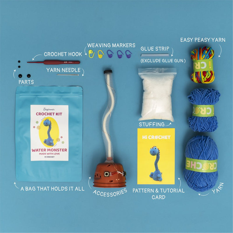 Smart Water Monster Animal Can Sing and Dance Cute Crochet Kit