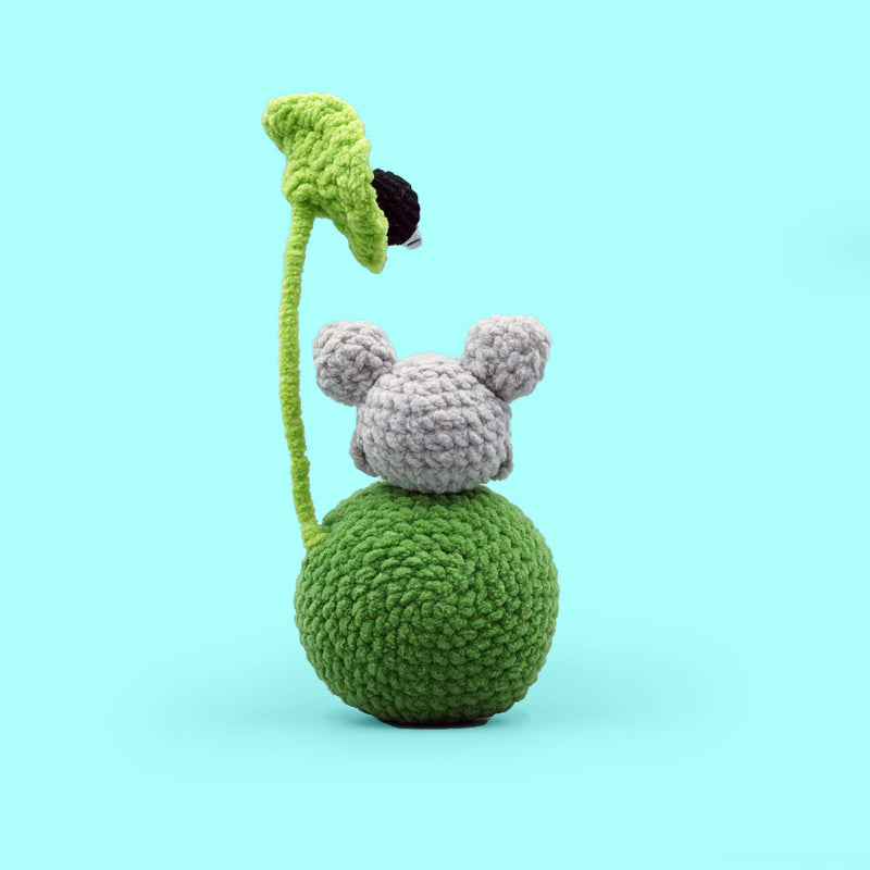 My Neighbor Gray Mouse Crochet Amigurumi Kit