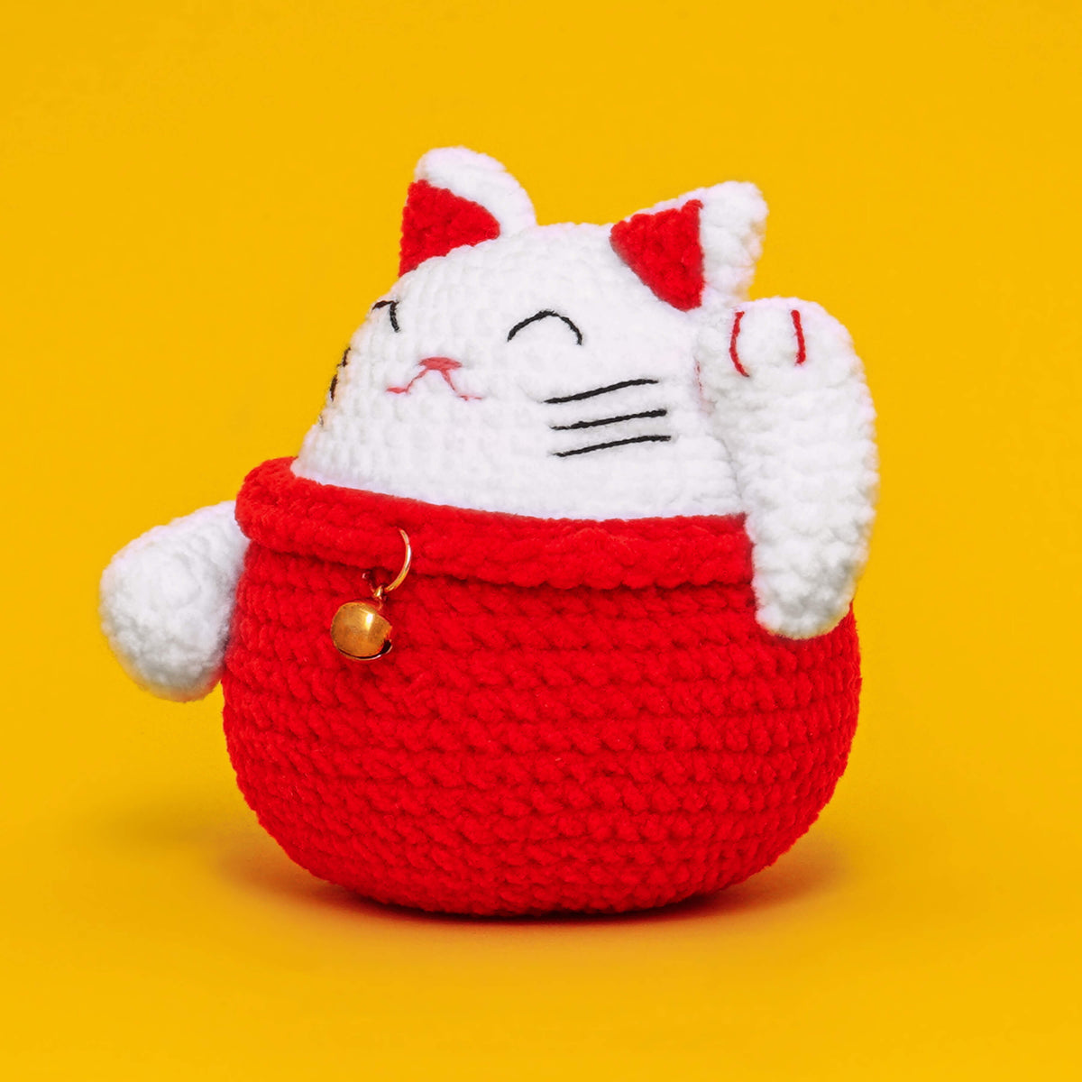 Lucky Cat Crochet Kit with Magnet