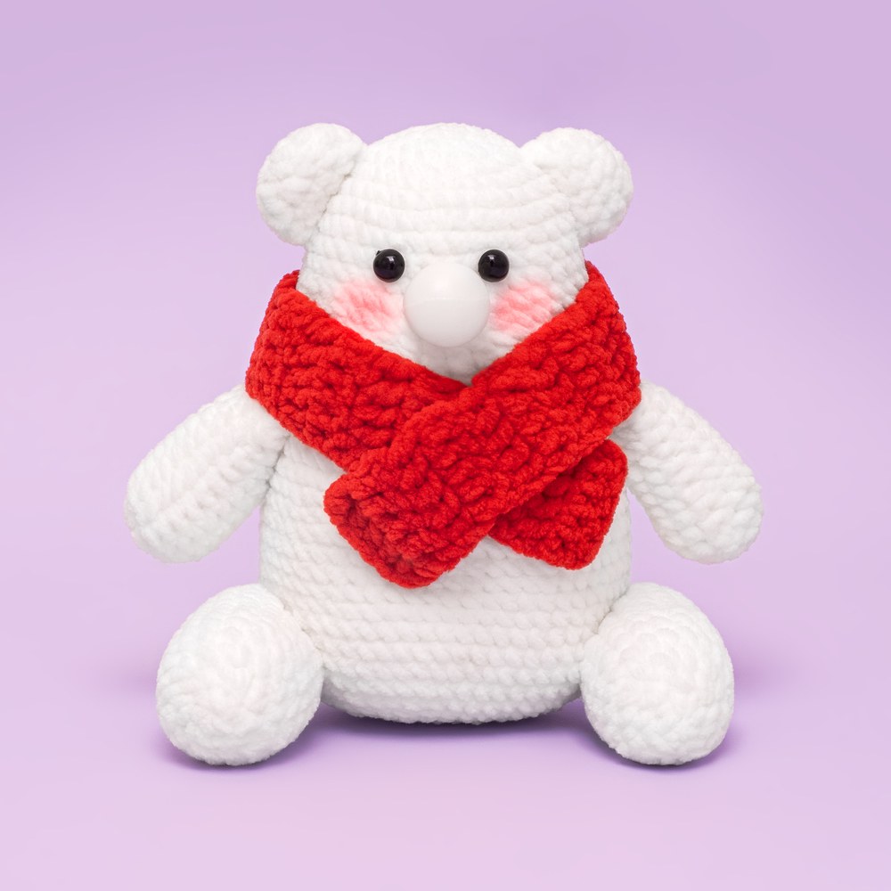 Press Bubble Scarf Bear Crochet Kit